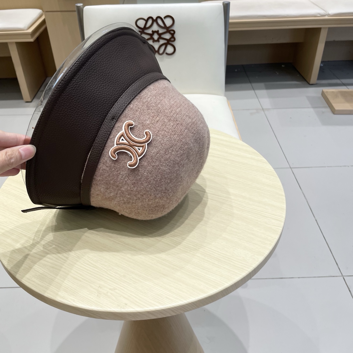  塞琳Celine秋冬季羊毛渔夫帽女2025新款圆顶盆帽显脸小时尚百搭帽子女款保暖