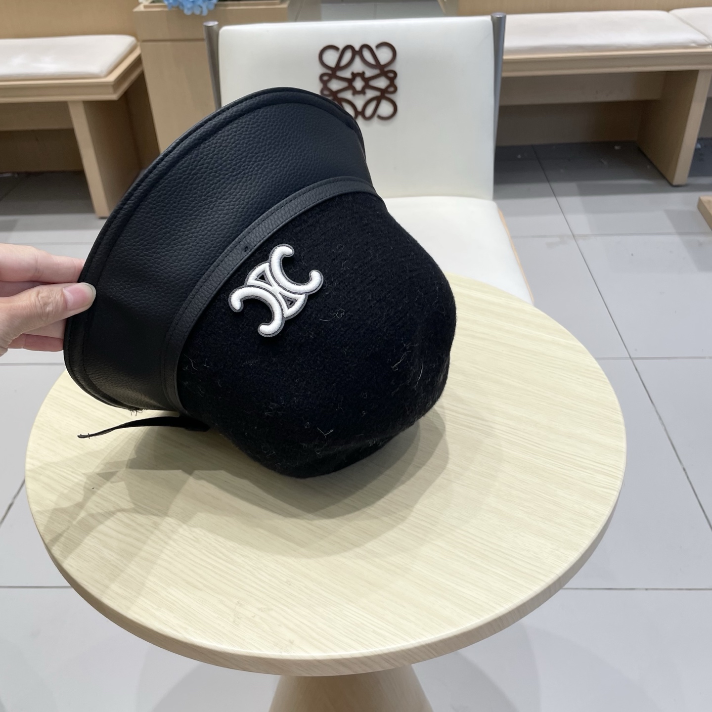  塞琳Celine秋冬季羊毛渔夫帽女2025新款圆顶盆帽显脸小时尚百搭帽子女款保暖