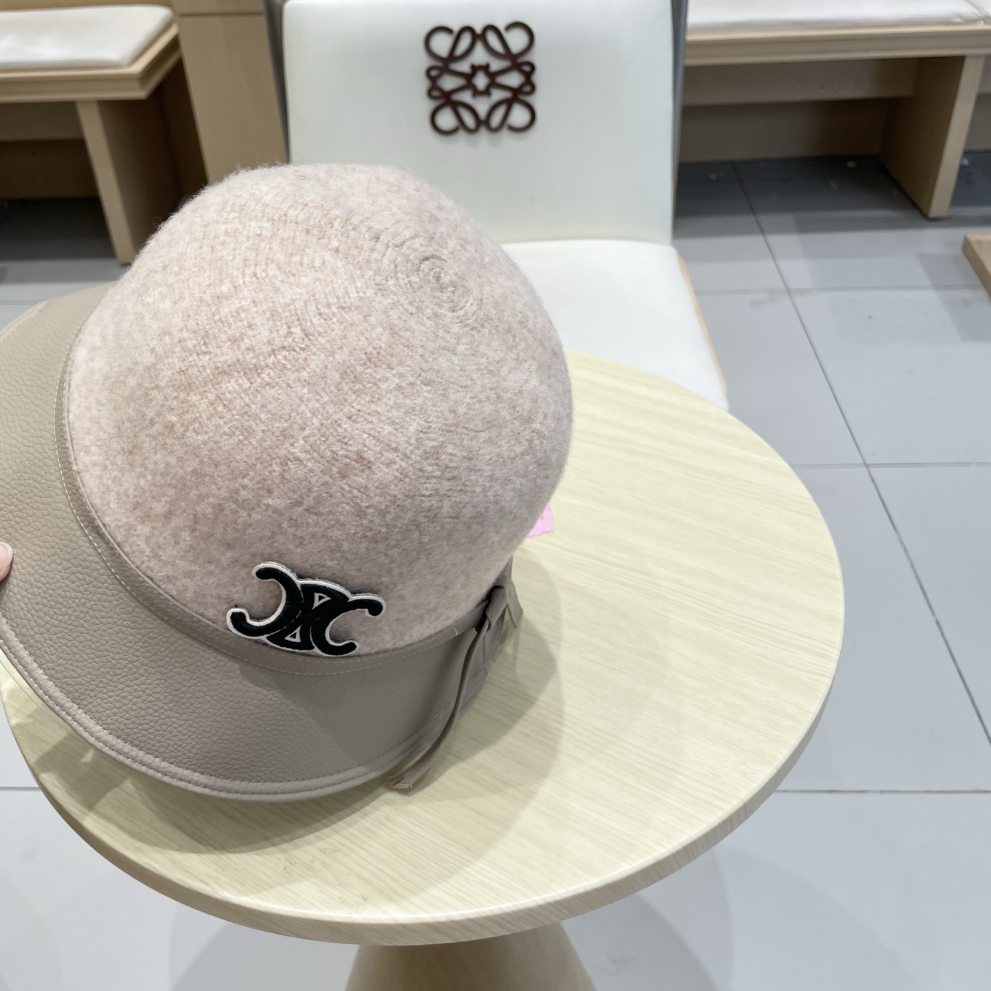  塞琳Celine秋冬季羊毛渔夫帽女2025新款圆顶盆帽显脸小时尚百搭帽子女款保暖