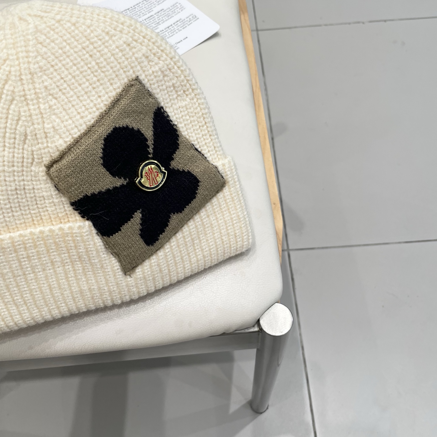  moncler毛线帽雾霾蓝冷帽湖蓝色韩版潮宝蓝色日系针织帽子女秋冬百搭