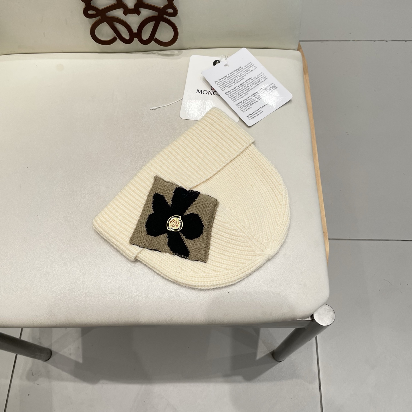  moncler毛线帽雾霾蓝冷帽湖蓝色韩版潮宝蓝色日系针织帽子女秋冬百搭