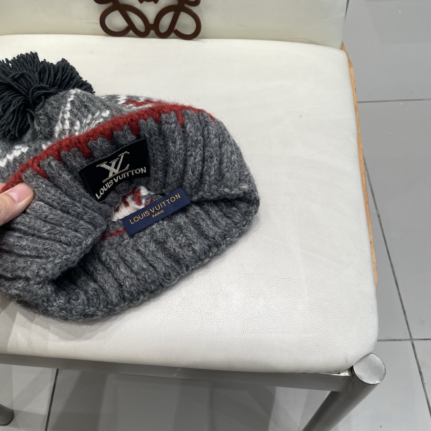  🧢路易威登棒球帽 LouisVuitton😍复古费尔岛风提花针织帽子2025秋冬新款男女百搭加厚保暖毛