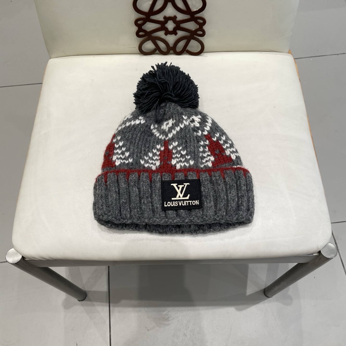  🧢路易威登棒球帽 LouisVuitton😍复古费尔岛风提花针织帽子2025秋冬新款男女百搭加厚保暖毛