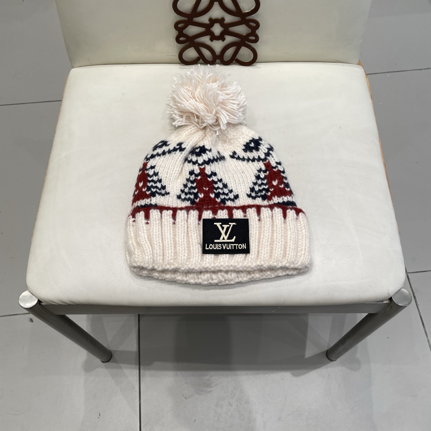  🧢路易威登棒球帽 LouisVuitton😍复古费尔岛风提花针织帽子2025秋冬新款男女百搭加厚保暖毛