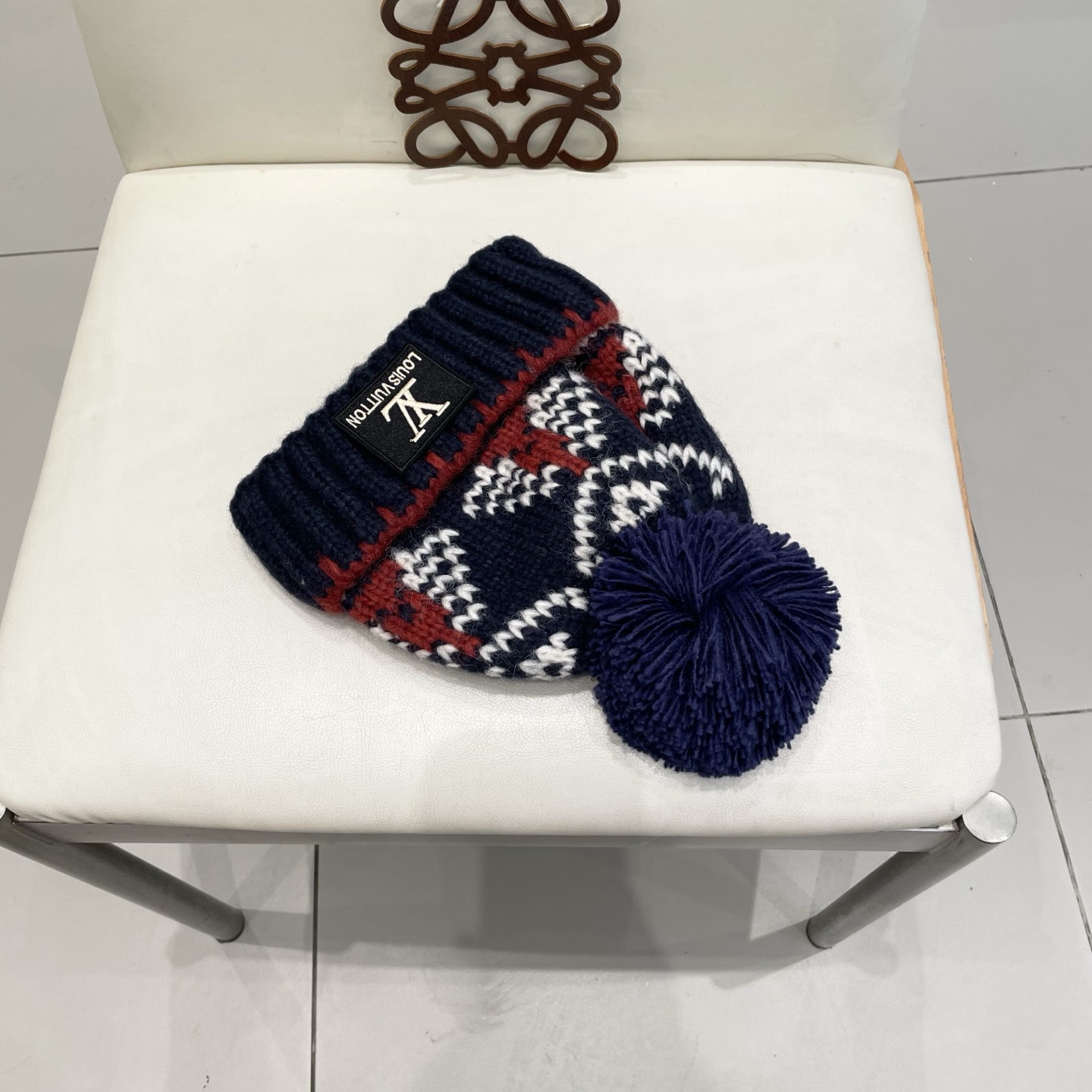  🧢路易威登棒球帽 LouisVuitton😍复古费尔岛风提花针织帽子2025秋冬新款男女百搭加厚保暖毛