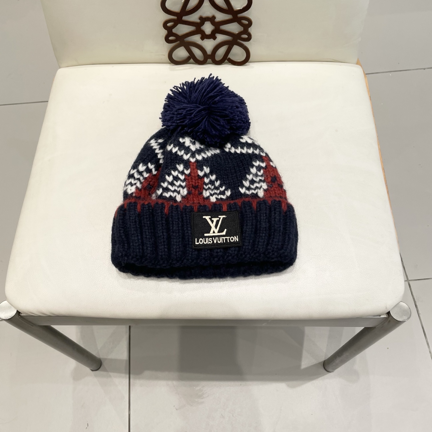  🧢路易威登棒球帽 LouisVuitton😍复古费尔岛风提花针织帽子2025秋冬新款男女百搭加厚保暖毛