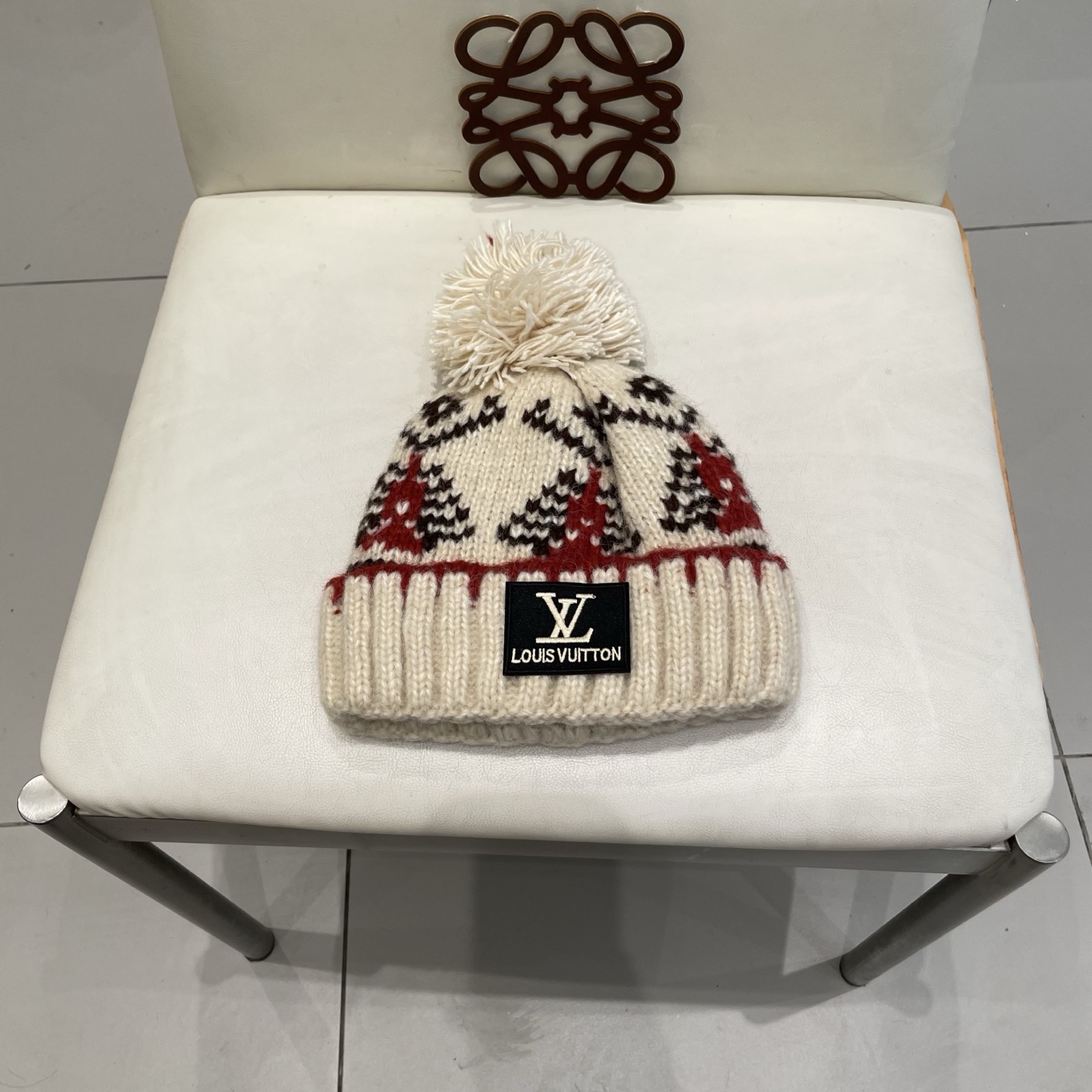  🧢路易威登棒球帽 LouisVuitton😍复古费尔岛风提花针织帽子2025秋冬新款男女百搭加厚保暖毛