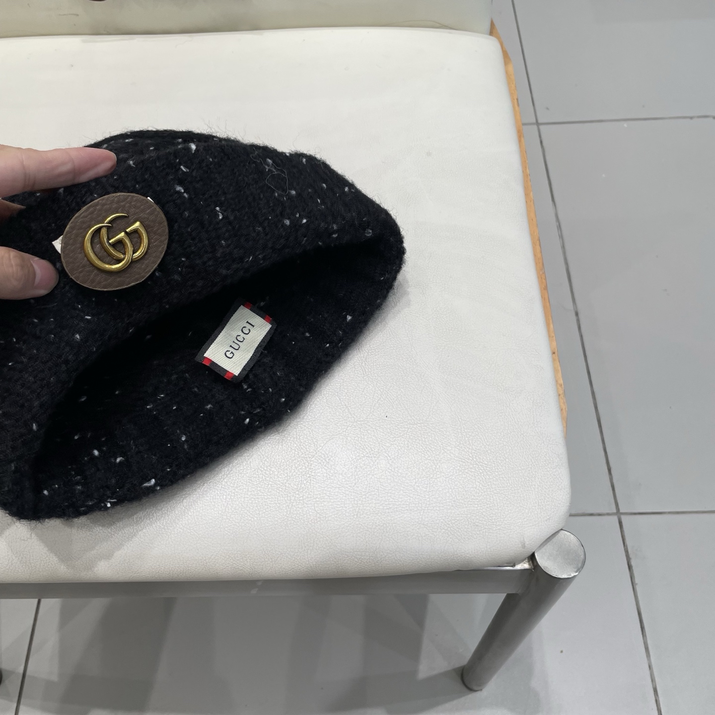  gucci古奇2025新款秋冬季彩色点点针织帽子女韩版百搭显脸小毛线帽保暖冷帽