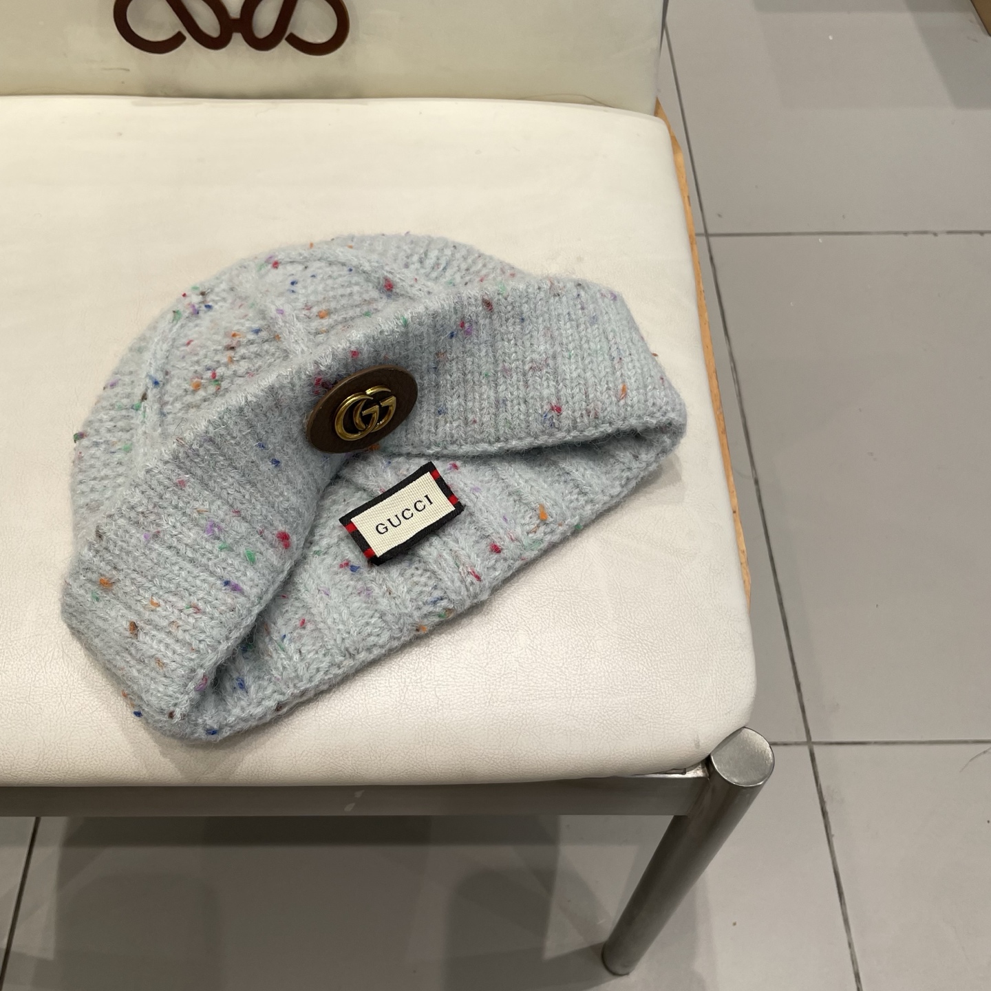  gucci古奇2025新款秋冬季彩色点点针织帽子女韩版百搭显脸小毛线帽保暖冷帽