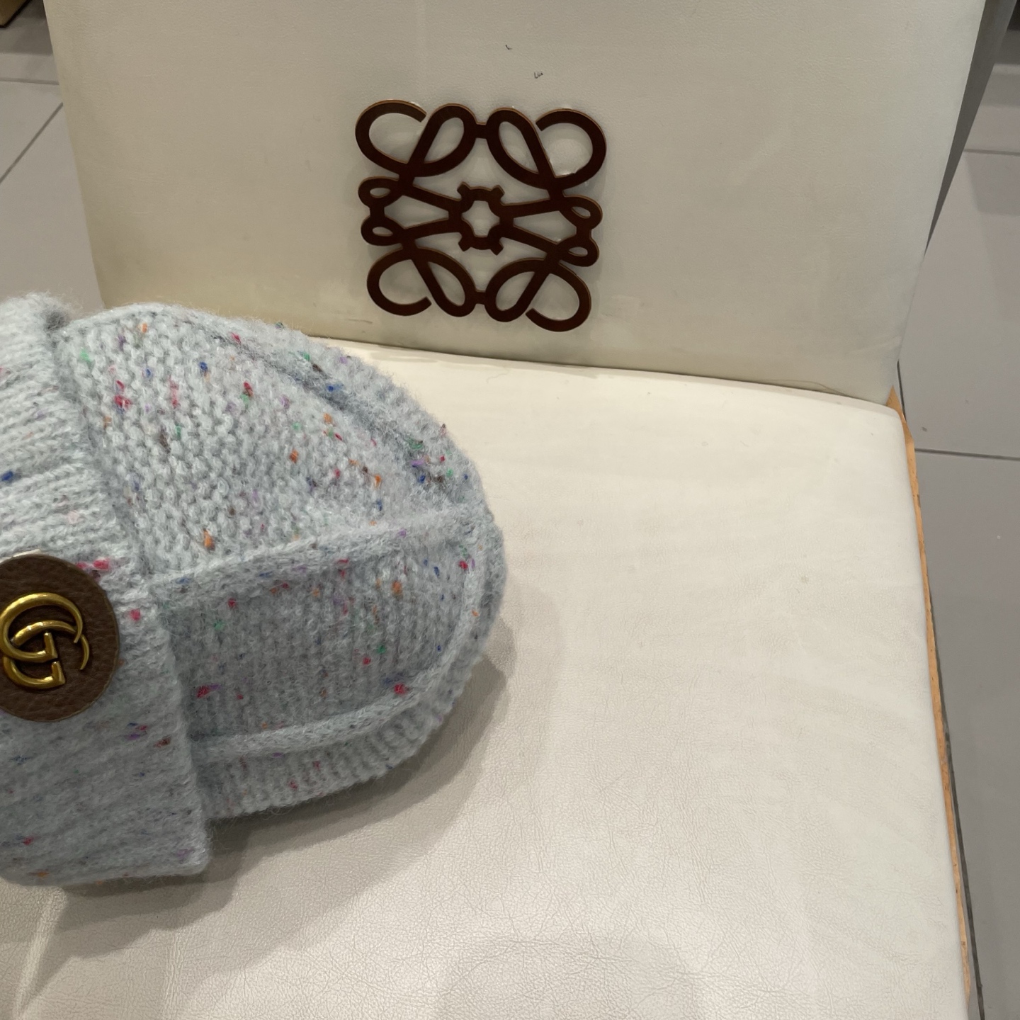  gucci古奇2025新款秋冬季彩色点点针织帽子女韩版百搭显脸小毛线帽保暖冷帽