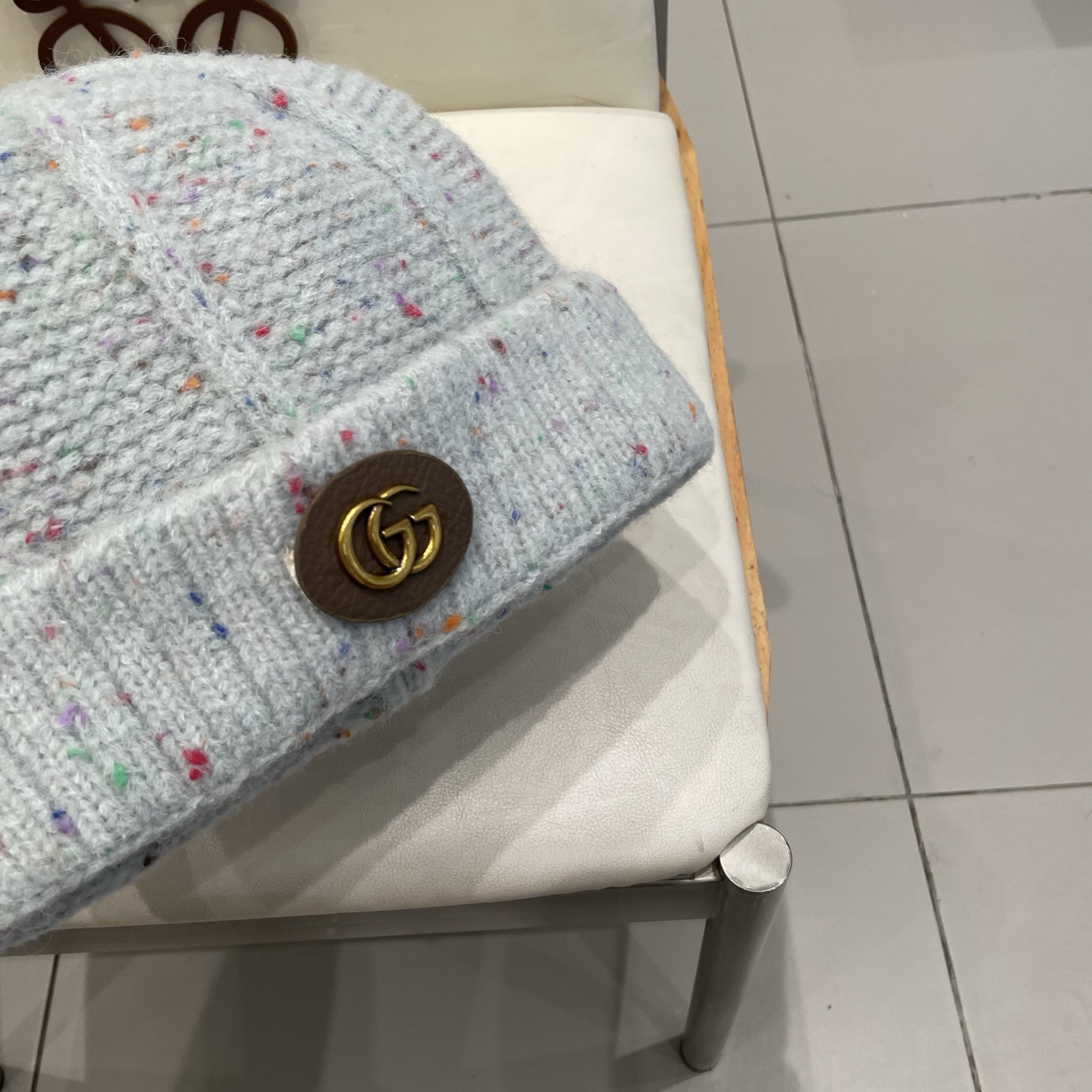  gucci古奇2025新款秋冬季彩色点点针织帽子女韩版百搭显脸小毛线帽保暖冷帽