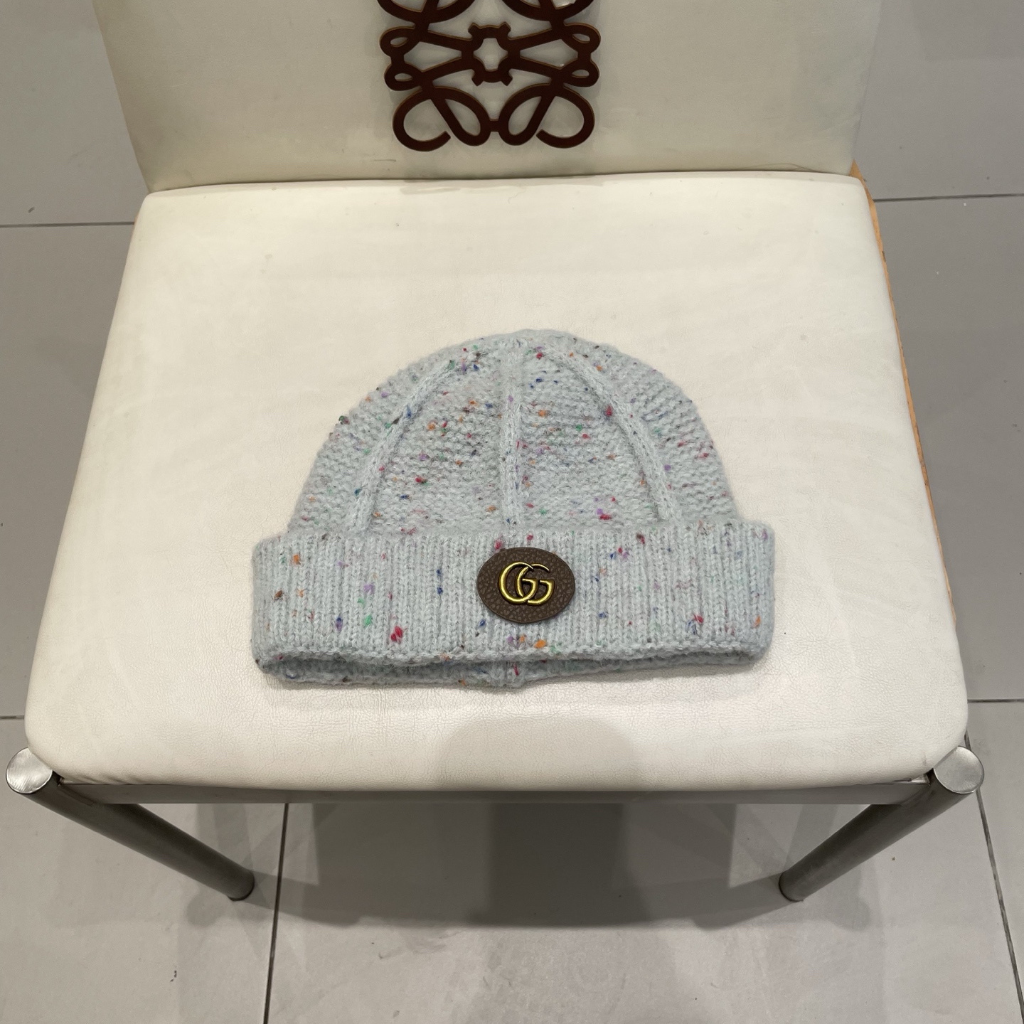  gucci古奇2025新款秋冬季彩色点点针织帽子女韩版百搭显脸小毛线帽保暖冷帽
