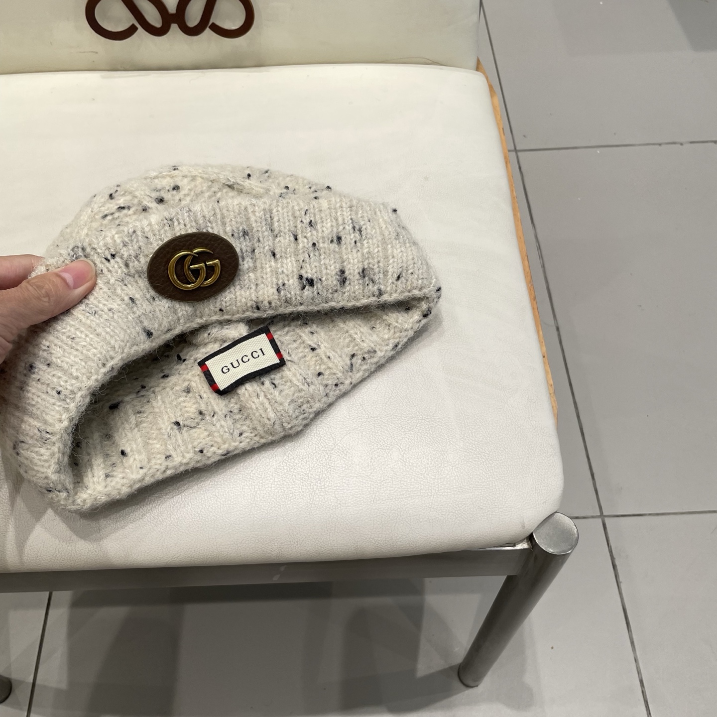  gucci古奇2025新款秋冬季彩色点点针织帽子女韩版百搭显脸小毛线帽保暖冷帽