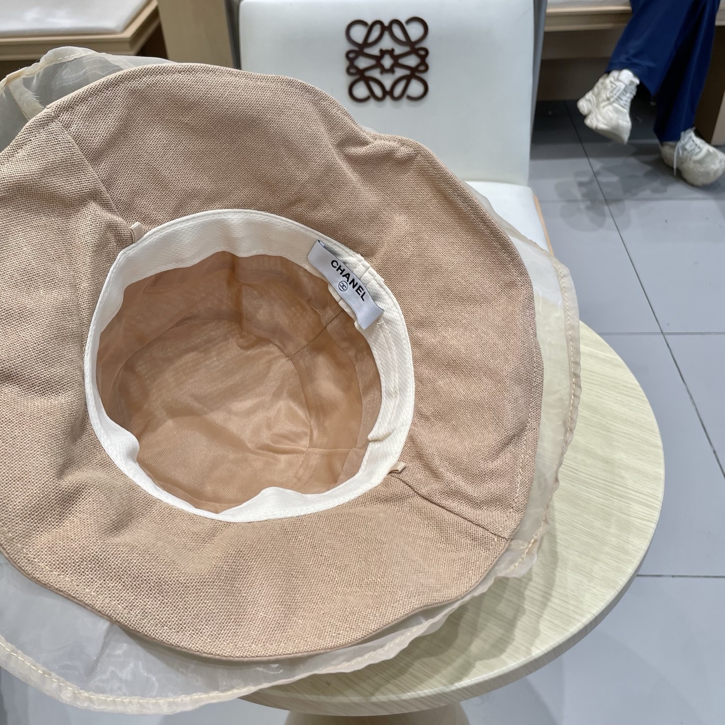  chanel香奈儿柔纱双层帽檐渔夫帽女夏唯美韩版遮阳帽透气仿和纸女帽子洋气盆帽