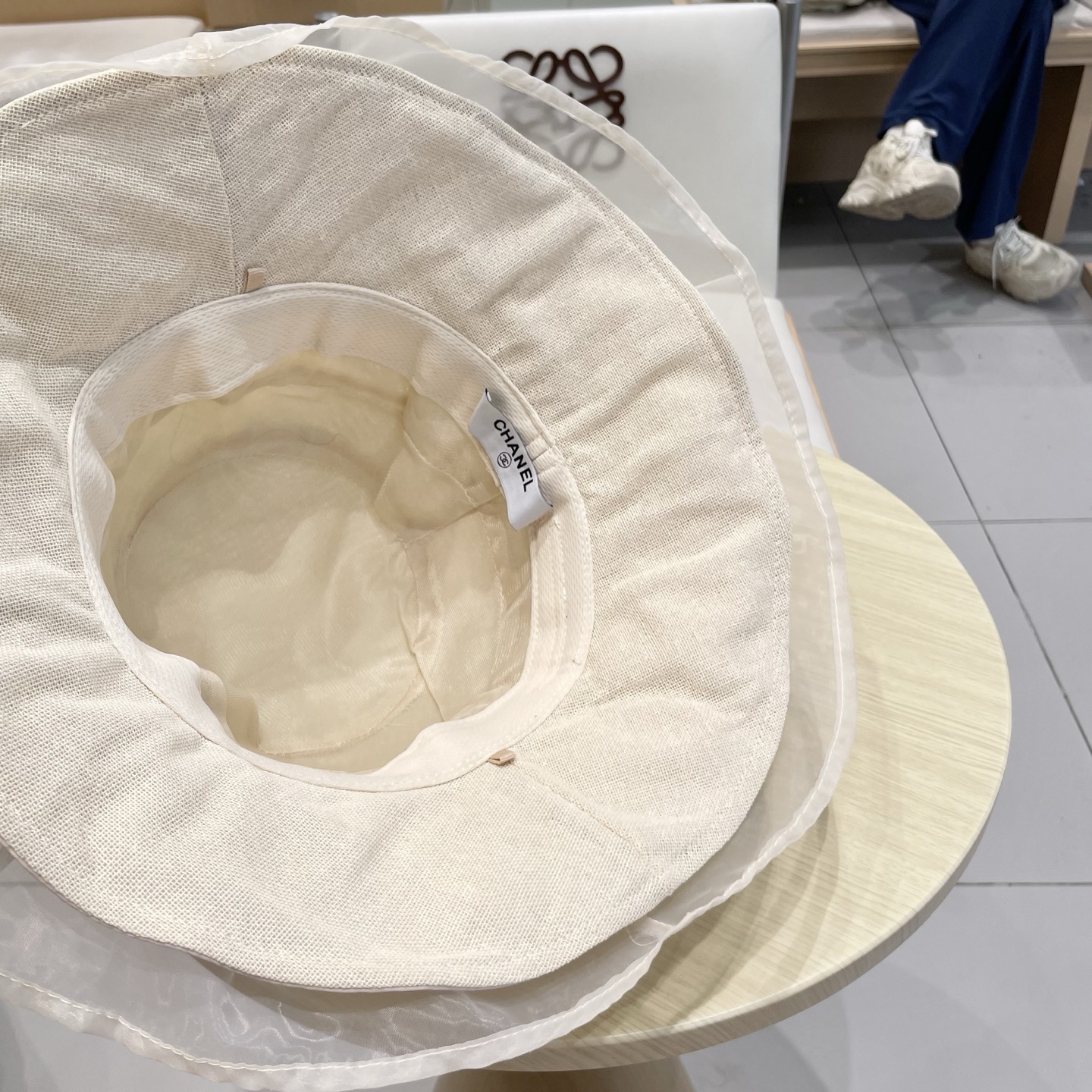  chanel香奈儿柔纱双层帽檐渔夫帽女夏唯美韩版遮阳帽透气仿和纸女帽子洋气盆帽