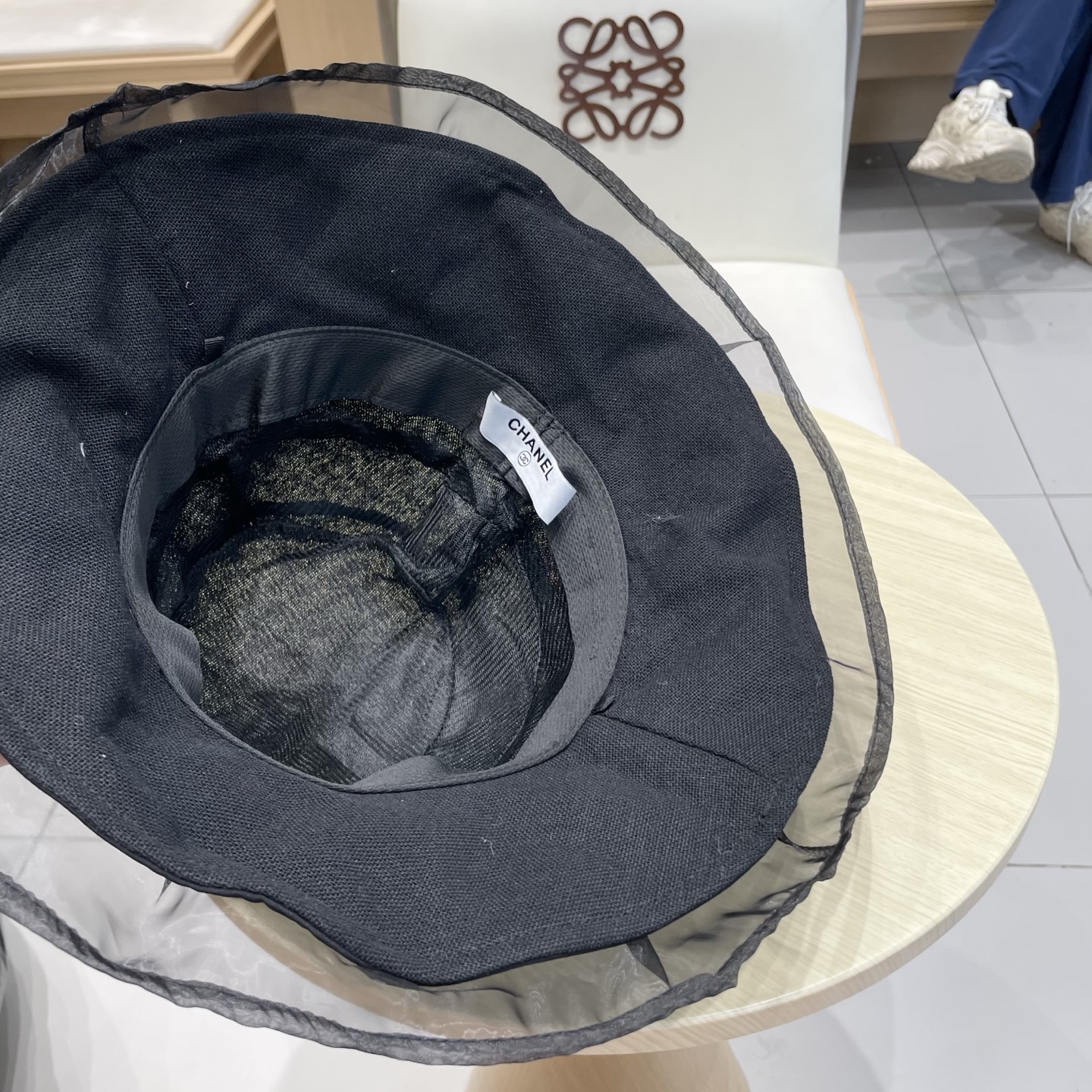  chanel香奈儿柔纱双层帽檐渔夫帽女夏唯美韩版遮阳帽透气仿和纸女帽子洋气盆帽