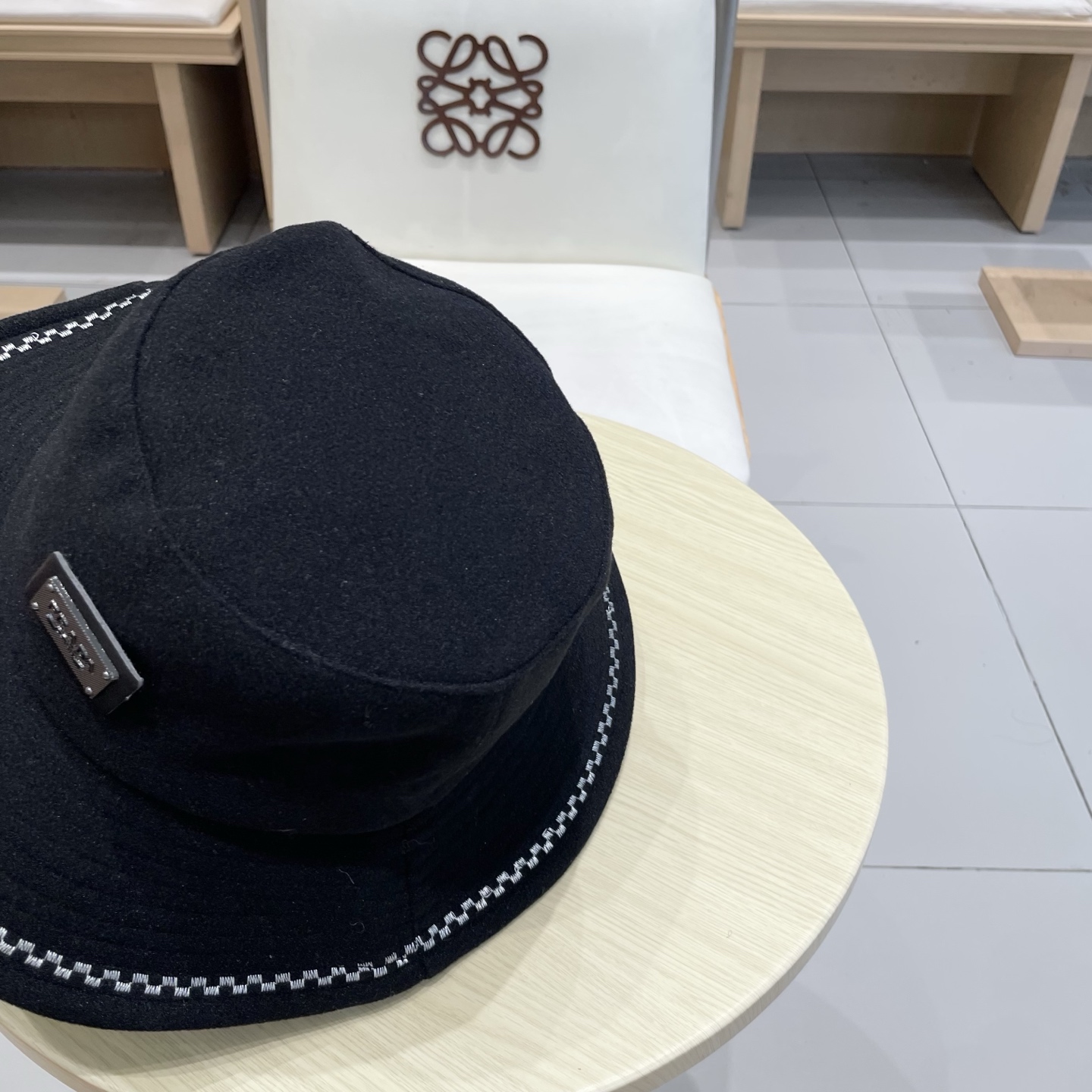 🆕rada普拉达2025新款法式赫本风盆帽双面呢羊毛韩版波浪刺绣渔夫帽女秋冬百搭