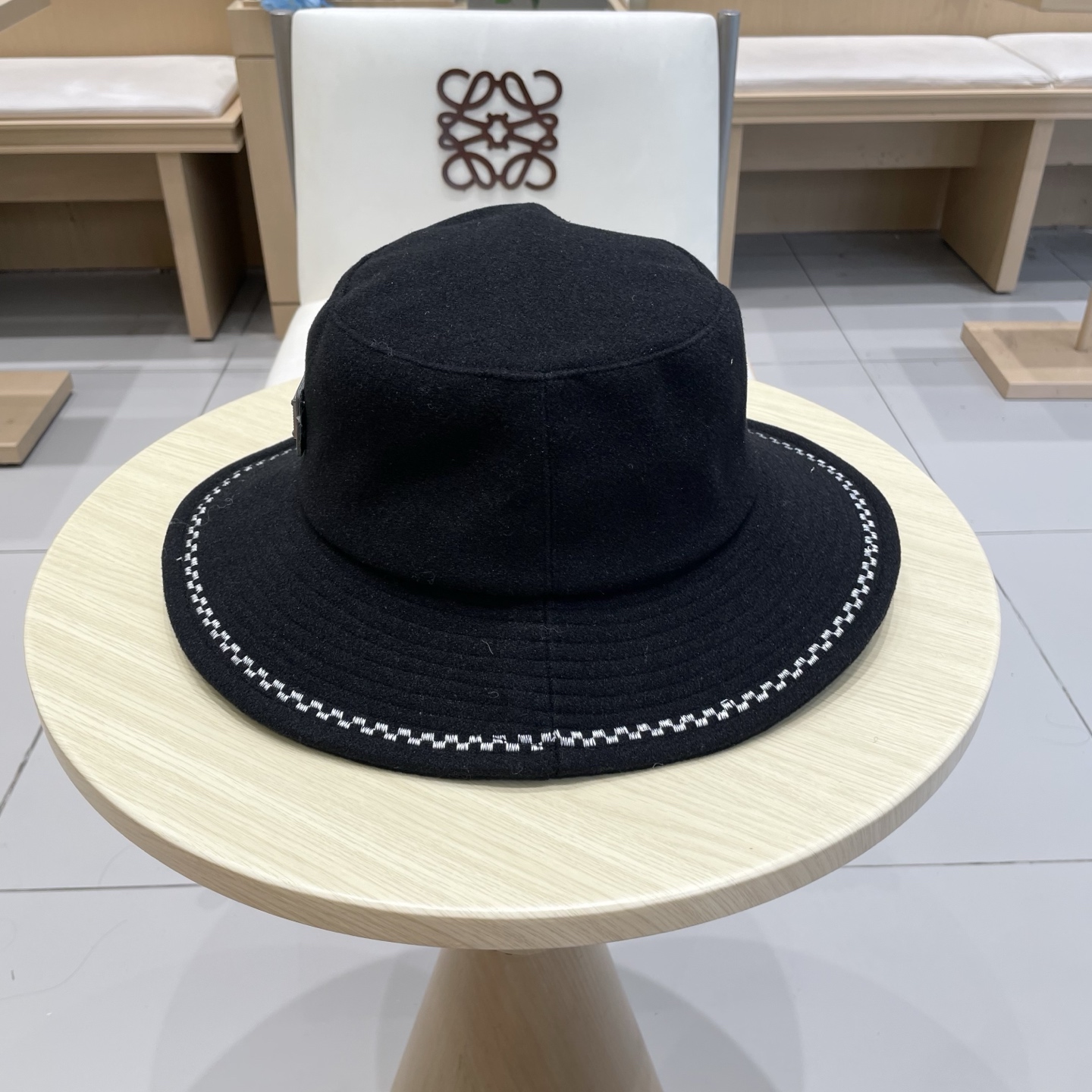 🆕rada普拉达2025新款法式赫本风盆帽双面呢羊毛韩版波浪刺绣渔夫帽女秋冬百搭