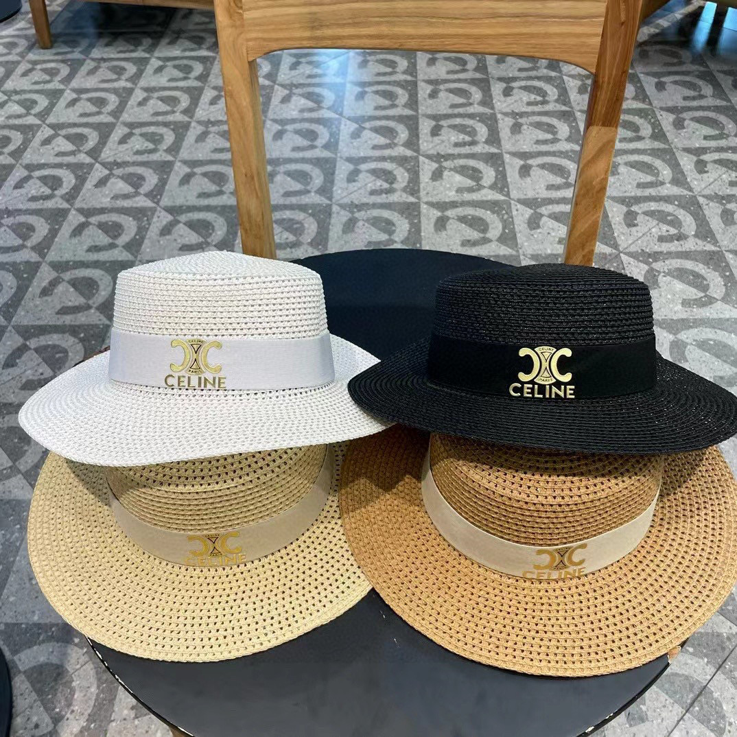 塞琳celien新款草帽，平顶礼帽，头围57cm
