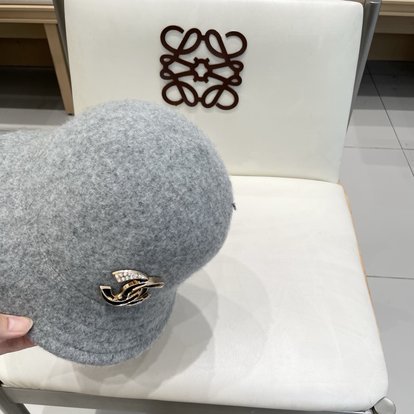  chanel香奈儿羊毛帽子女秋冬新款韩版百搭纯色毛呢渔夫帽可折叠显脸小保暖盆帽