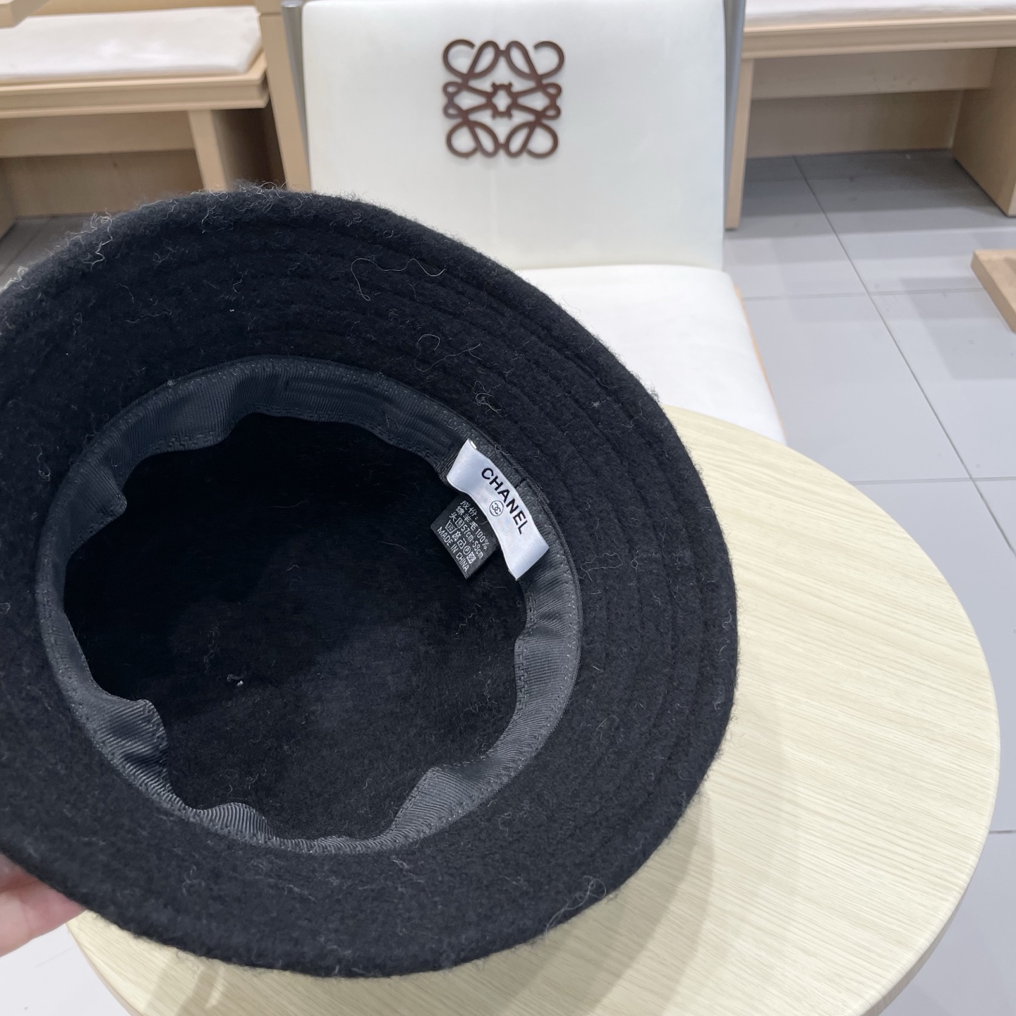  chanel香奈儿羊毛帽子女秋冬新款韩版百搭纯色毛呢渔夫帽可折叠显脸小保暖盆帽
