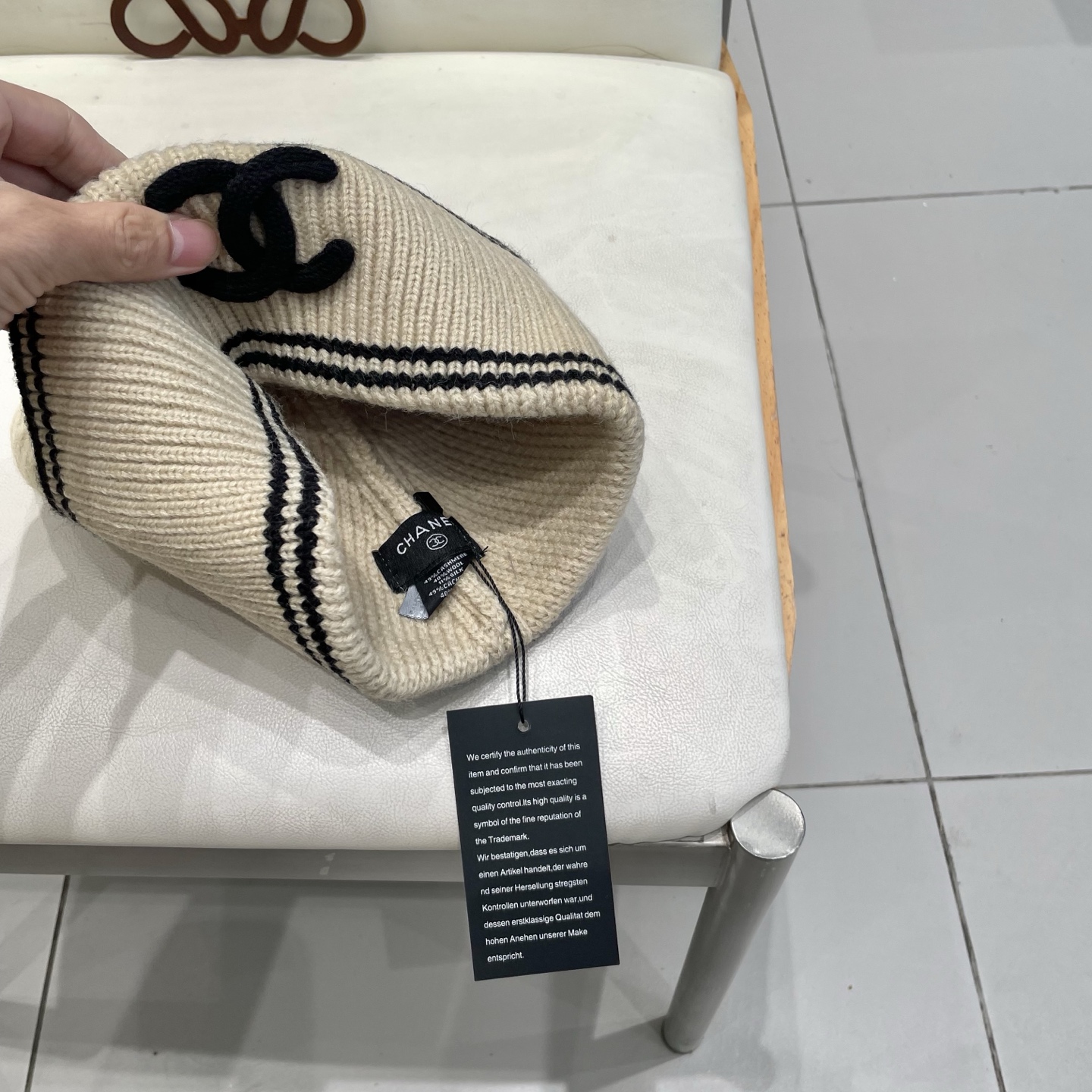  chanel香奈儿网红针织毛线帽冬女针织羊毛绒套头护耳包头帽防寒挡风加厚保暖