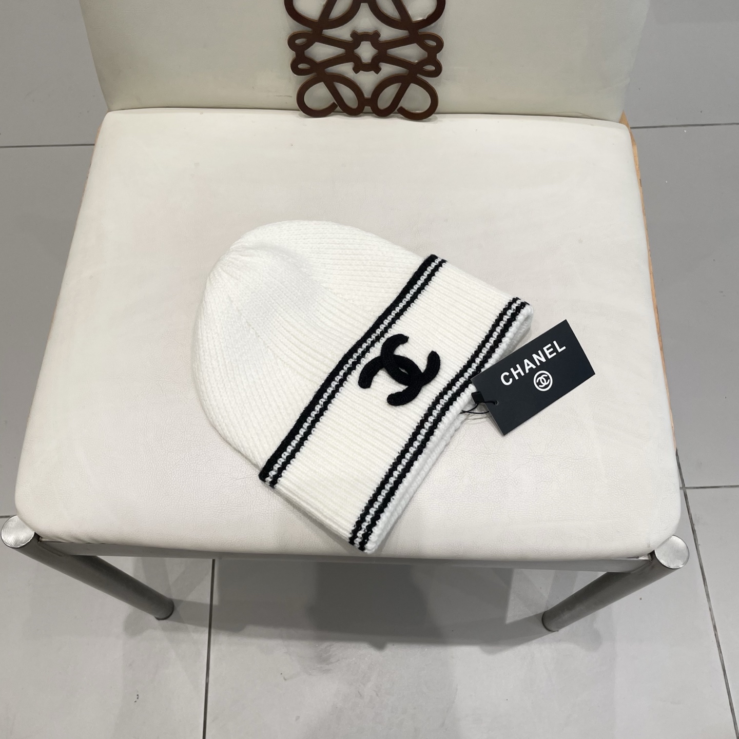  chanel香奈儿网红针织毛线帽冬女针织羊毛绒套头护耳包头帽防寒挡风加厚保暖