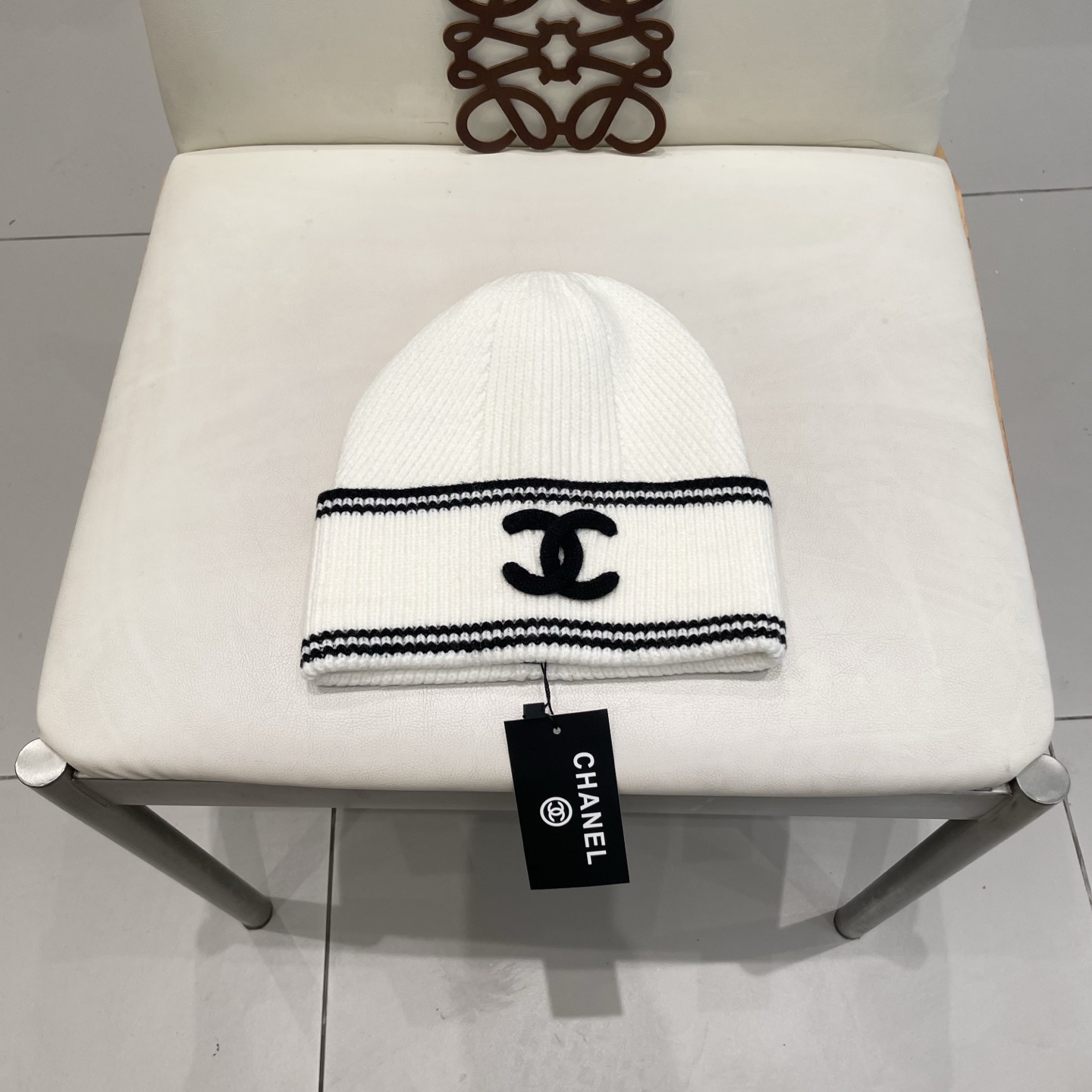  chanel香奈儿网红针织毛线帽冬女针织羊毛绒套头护耳包头帽防寒挡风加厚保暖