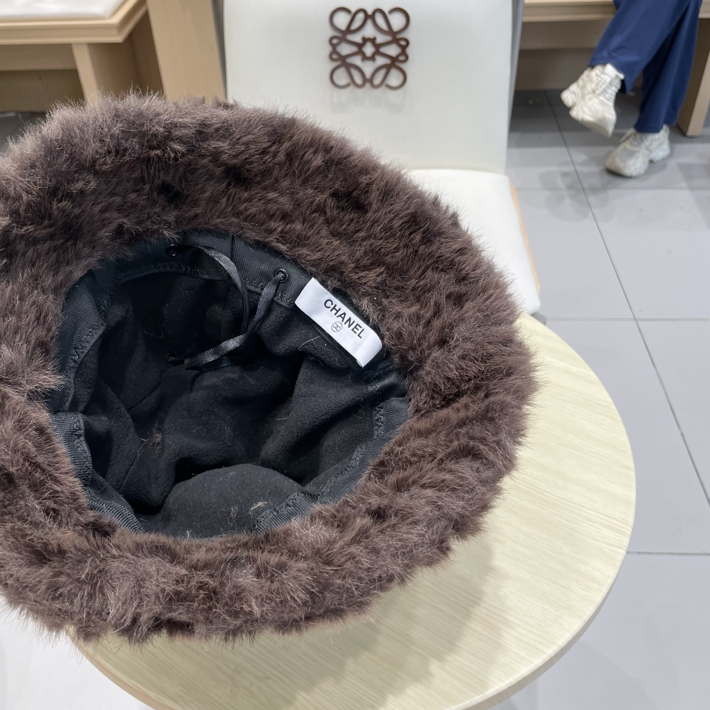  chanel香奈儿真维斯美拉德米色虎斑豹纹盆帽女子冬季保暖加厚毛绒渔夫帽显脸小