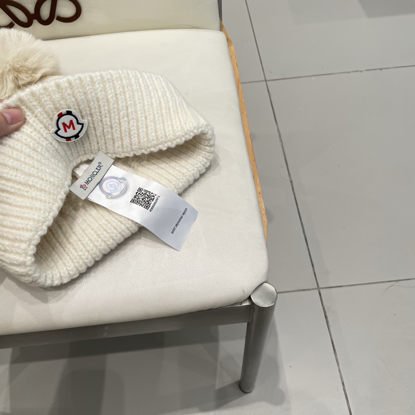   MONCLER蒙口新款韩版时尚百搭潮流女秋冬显脸小针织帽洋气简约气质保暖毛线帽