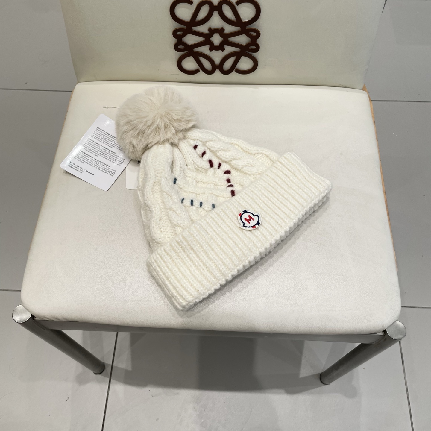   MONCLER蒙口新款韩版时尚百搭潮流女秋冬显脸小针织帽洋气简约气质保暖毛线帽