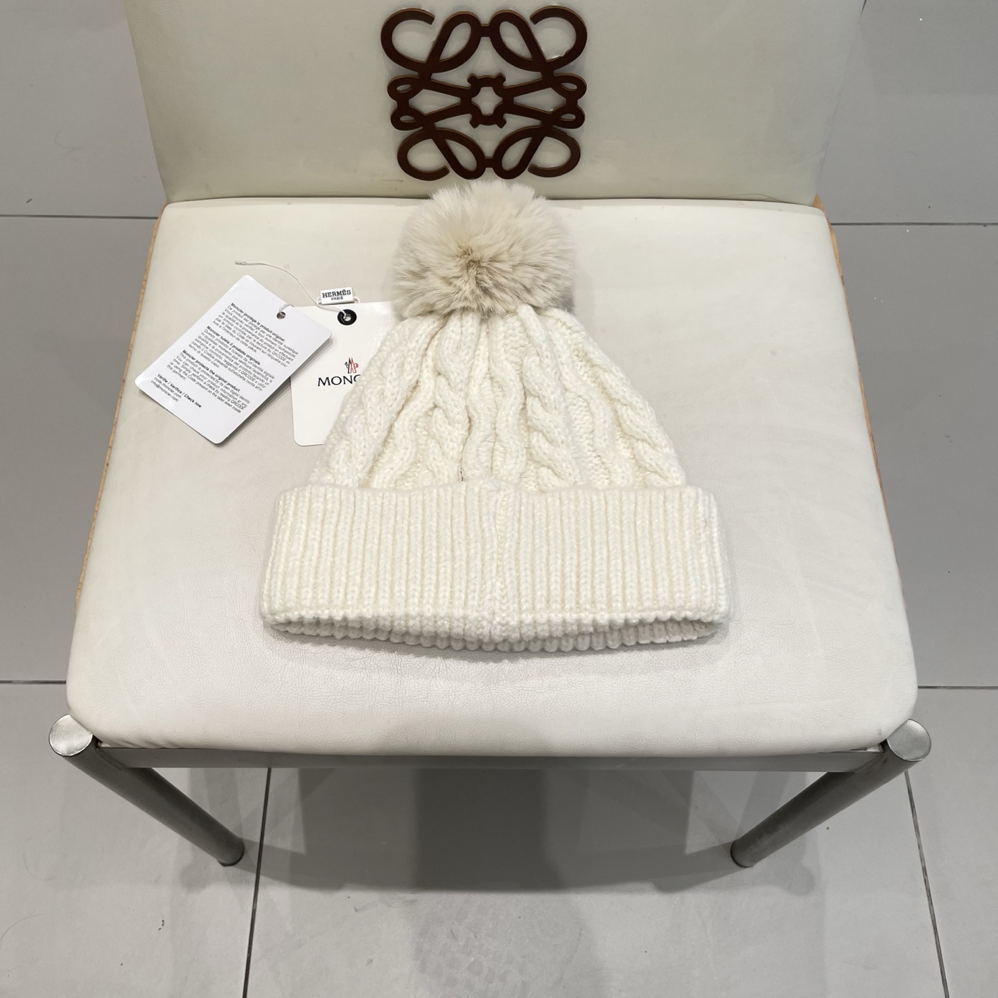   MONCLER蒙口新款韩版时尚百搭潮流女秋冬显脸小针织帽洋气简约气质保暖毛线帽