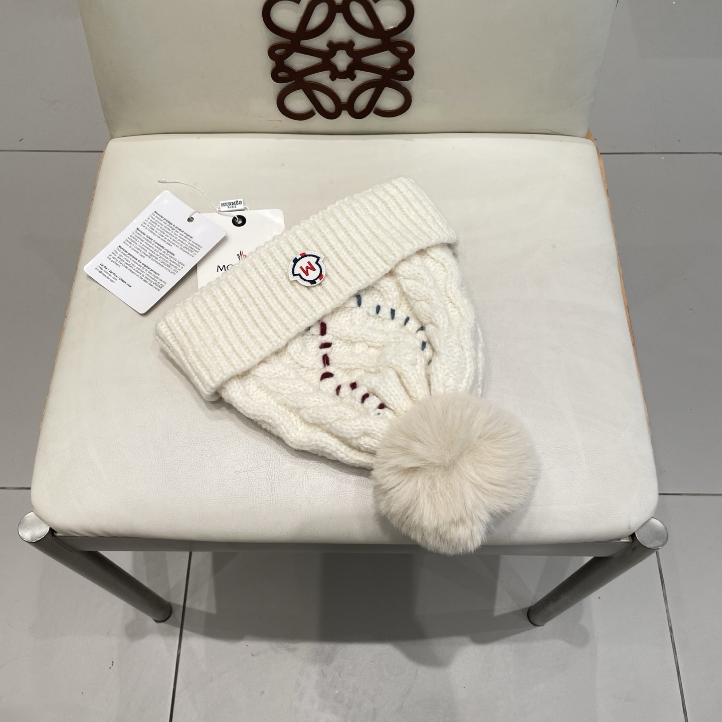   MONCLER蒙口新款韩版时尚百搭潮流女秋冬显脸小针织帽洋气简约气质保暖毛线帽