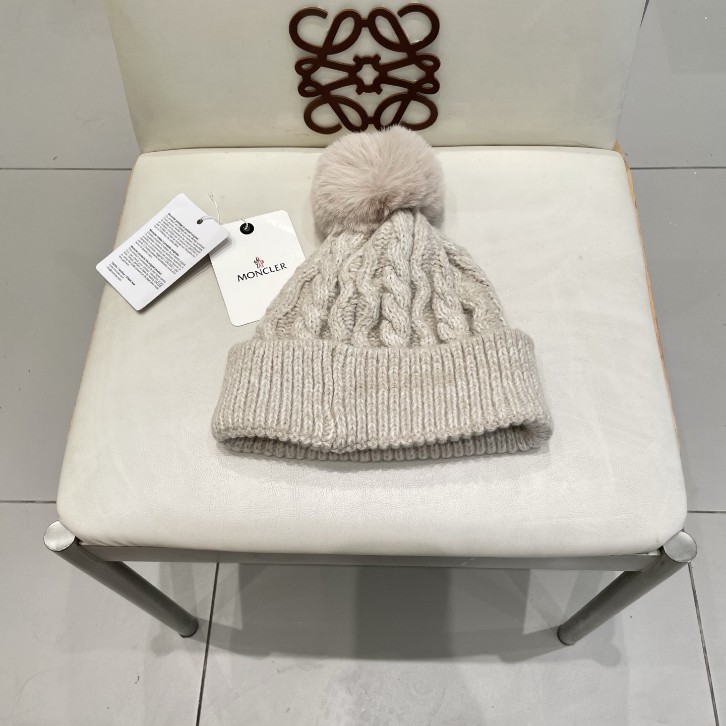   MONCLER蒙口新款韩版时尚百搭潮流女秋冬显脸小针织帽洋气简约气质保暖毛线帽