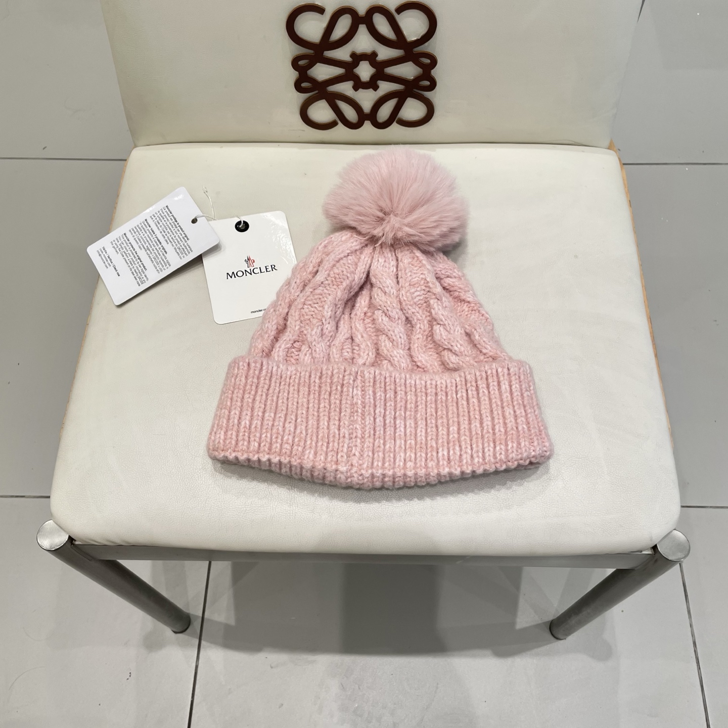   MONCLER蒙口新款韩版时尚百搭潮流女秋冬显脸小针织帽洋气简约气质保暖毛线帽
