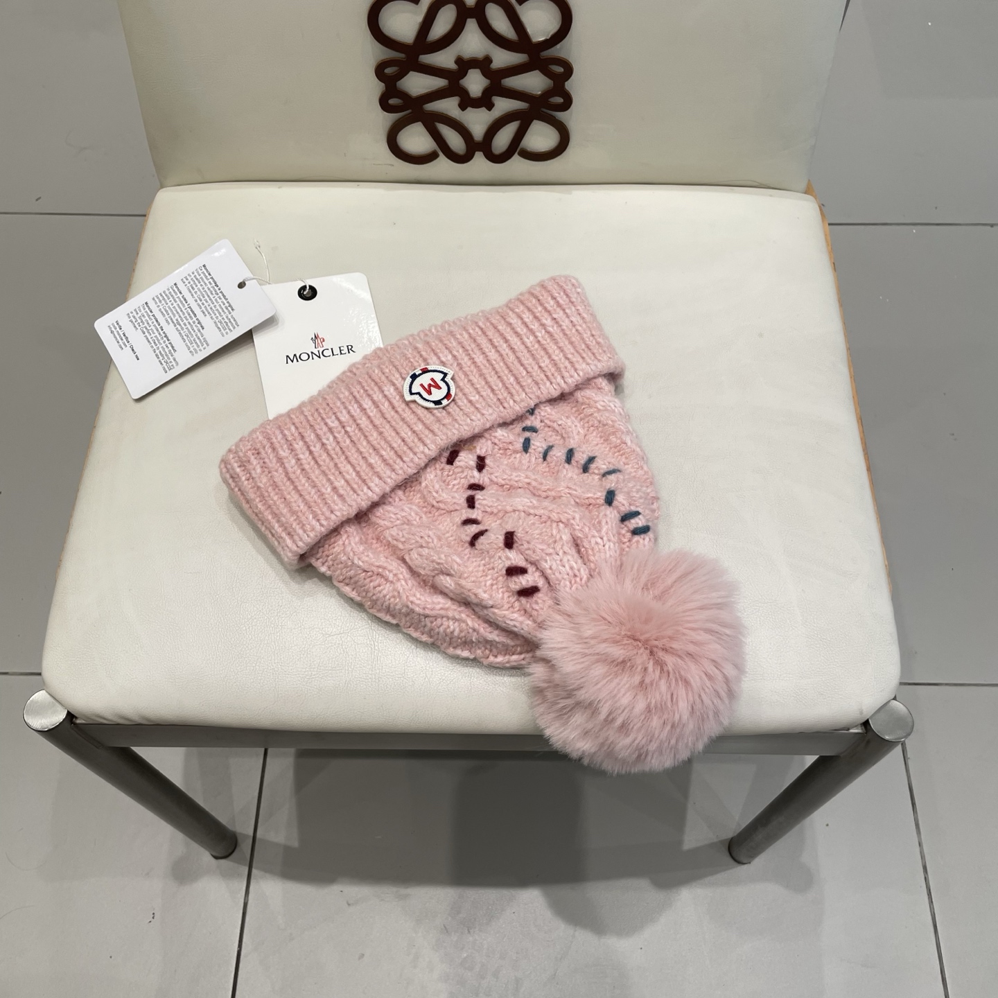   MONCLER蒙口新款韩版时尚百搭潮流女秋冬显脸小针织帽洋气简约气质保暖毛线帽