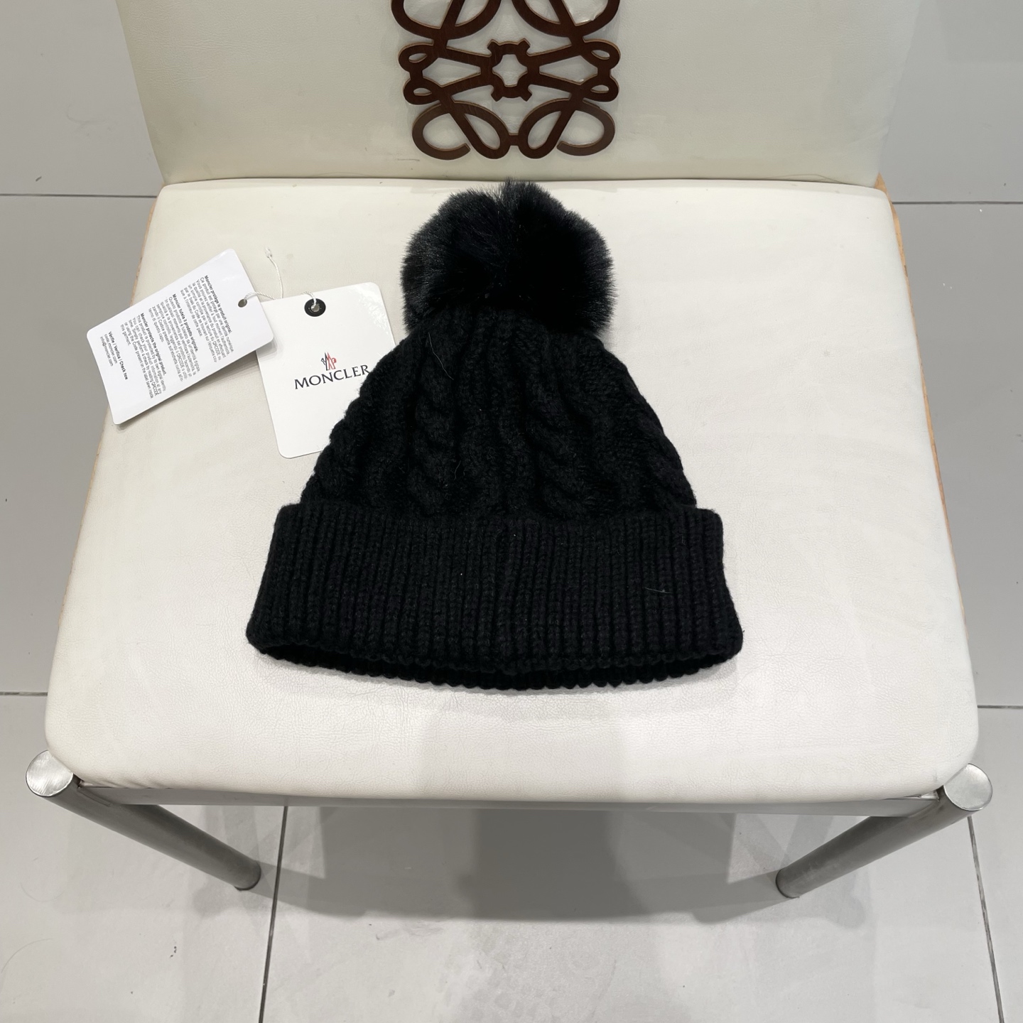   MONCLER蒙口新款韩版时尚百搭潮流女秋冬显脸小针织帽洋气简约气质保暖毛线帽