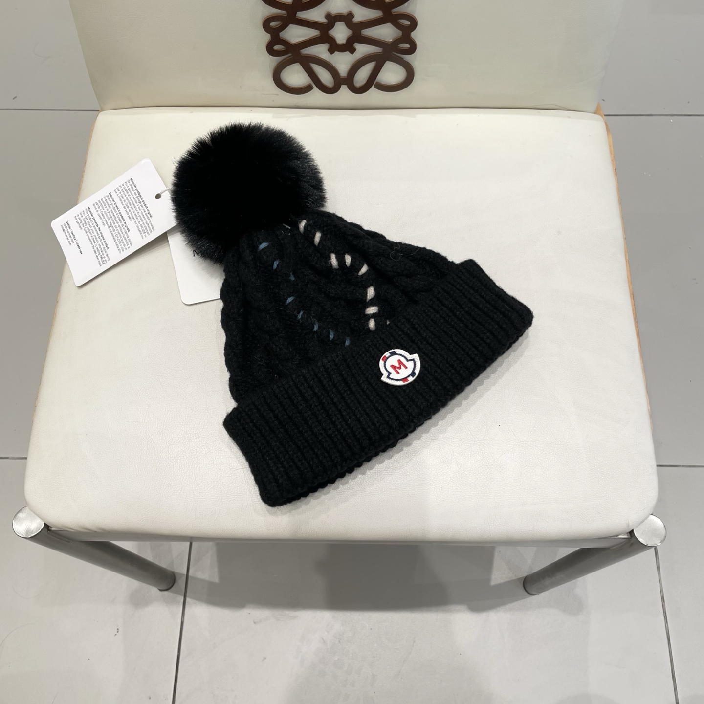   MONCLER蒙口新款韩版时尚百搭潮流女秋冬显脸小针织帽洋气简约气质保暖毛线帽