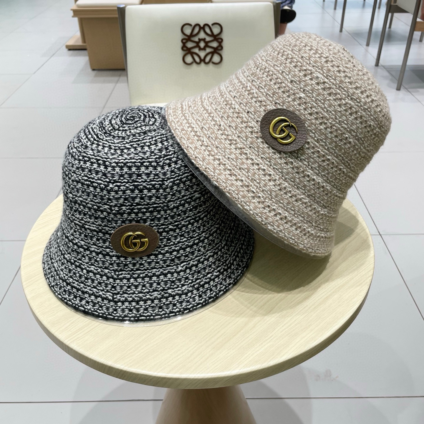  gucci古奇小沿水桶帽子女春夏遮阳防晒渔夫帽复古休闲可折出游叠盆帽