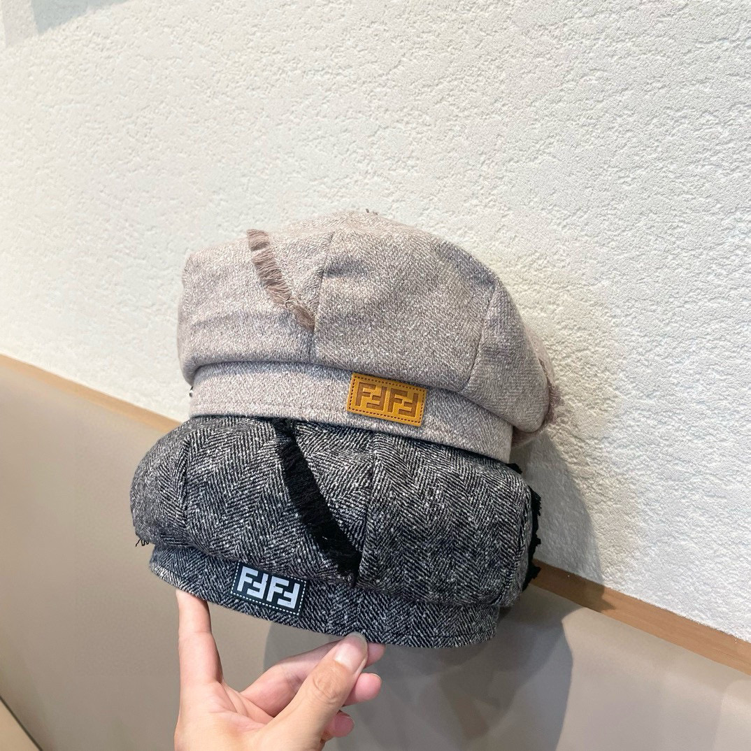   芬迪fendl贝雷帽女春秋季英伦百搭显脸小蓓蕾帽日系休闲文艺复古名媛画家帽