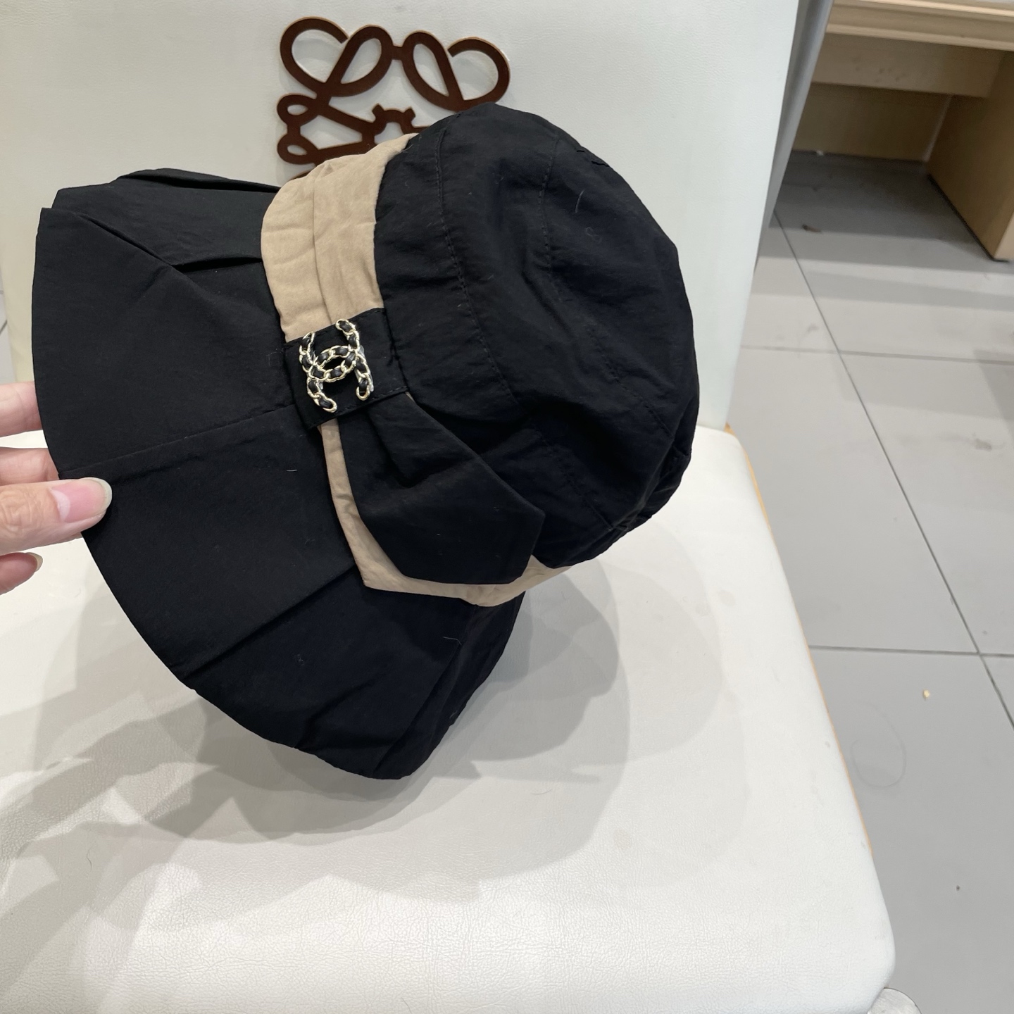  chanel香奈儿女士夏季遮阳防晒帽防紫外线太阳帽时尚显脸小渔夫帽春秋盆帽