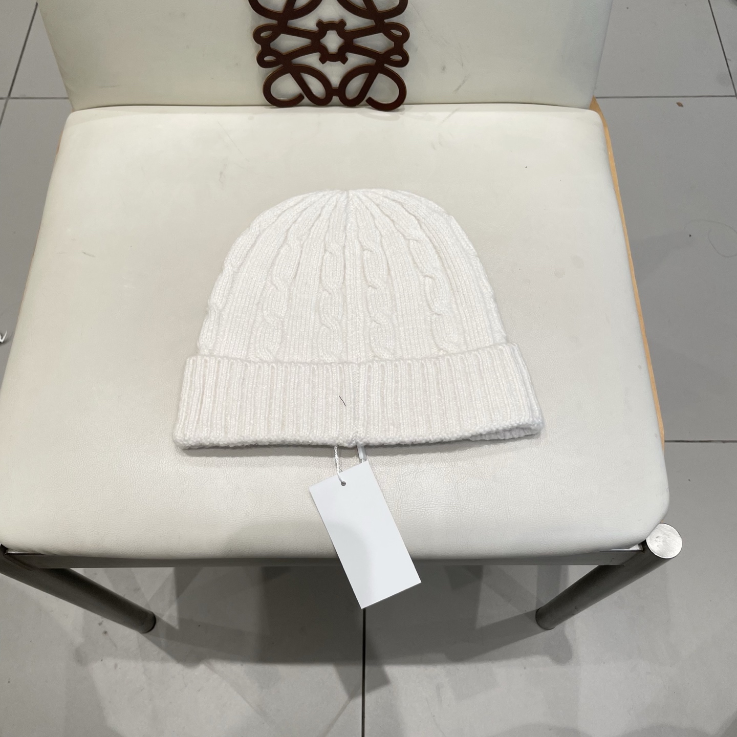 CELINE羊绒粗针男士帽子保暖刺绣字母休闲百搭帽