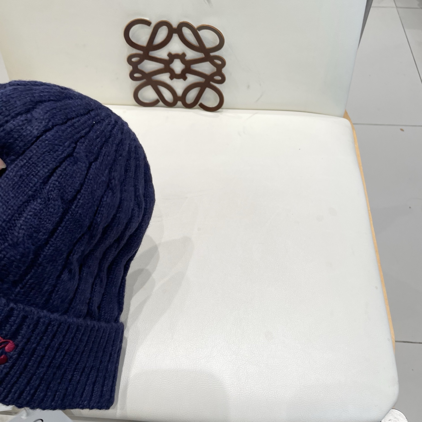 CELINE羊绒粗针男士帽子保暖刺绣字母休闲百搭帽