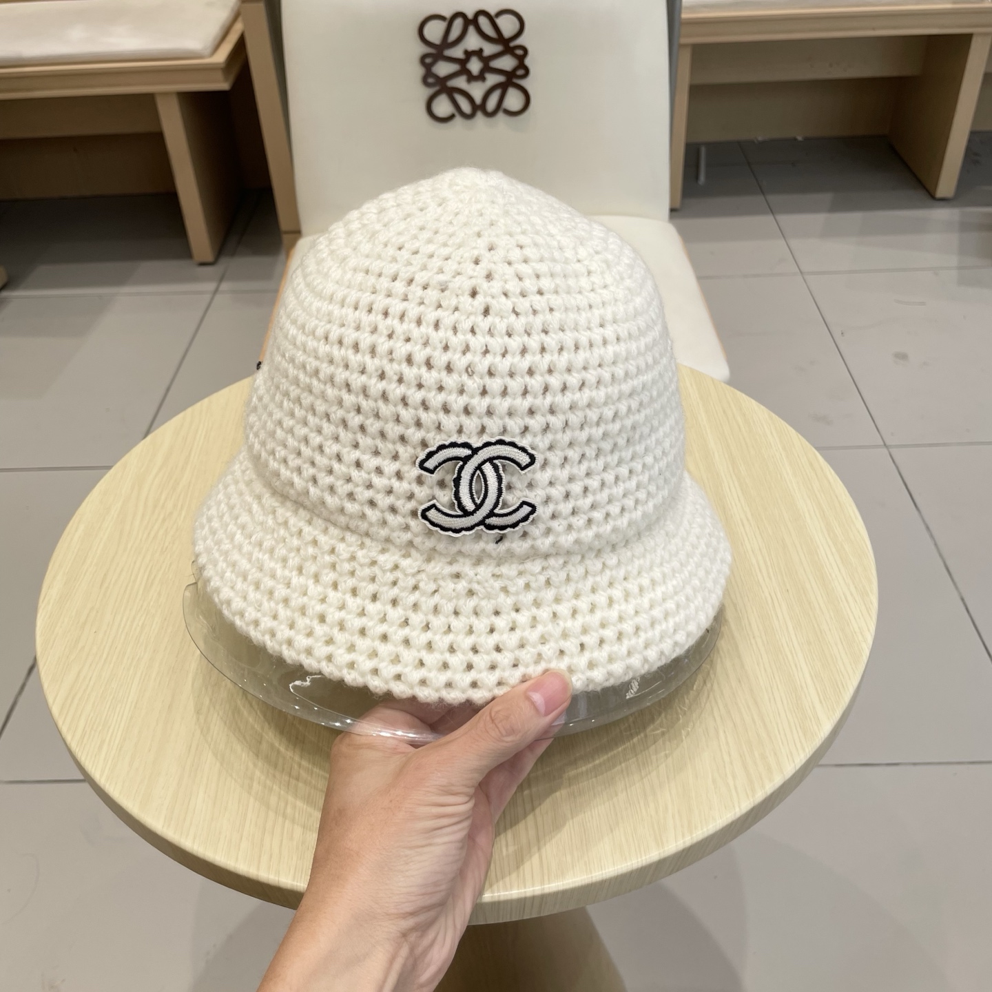  香奈儿新款针织秋冬渔夫帽，头围57cm
​