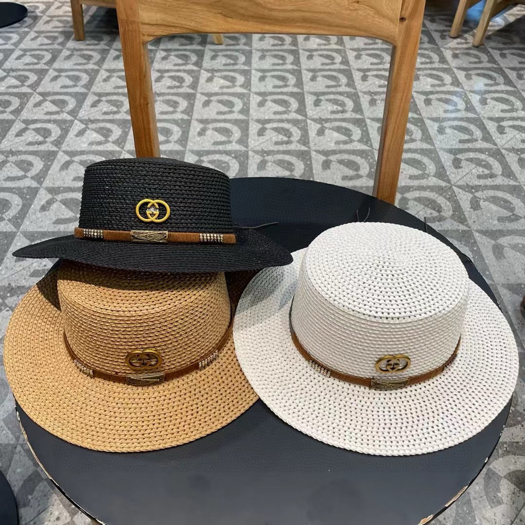  Gucci古奇2025新款草帽，名媛风遮阳帽，，旅游出街必备