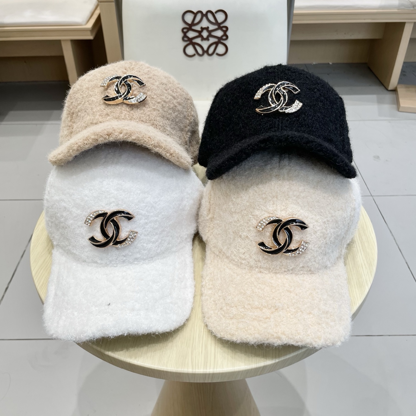  香奈儿CHANEL 新品羊羔毛棒球帽，小香经典简约，时尚休闲设计 跑量新品