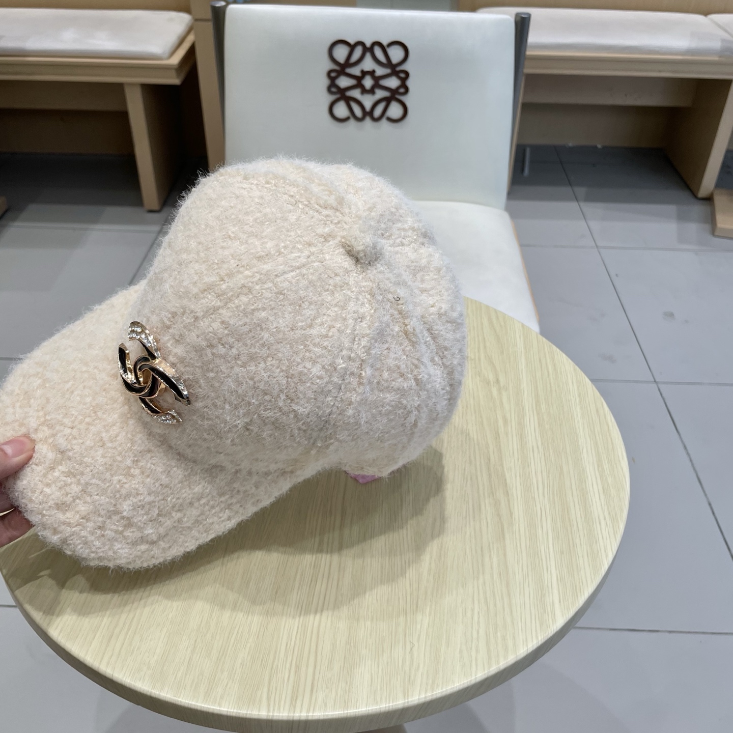  香奈儿CHANEL 新品羊羔毛棒球帽，小香经典简约，时尚休闲设计 跑量新品