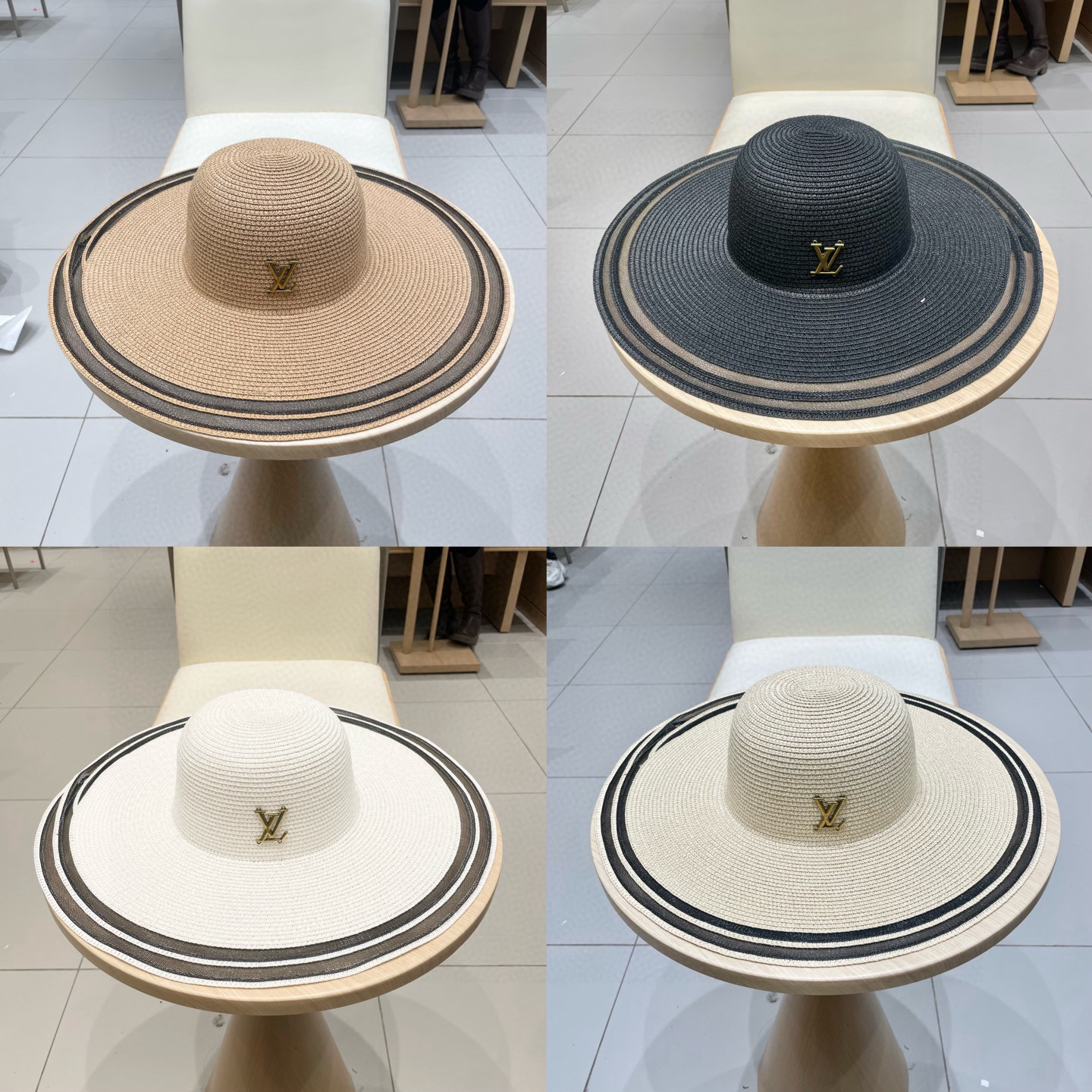  LV路易威登新款草帽，圆顶礼帽，头围57cm