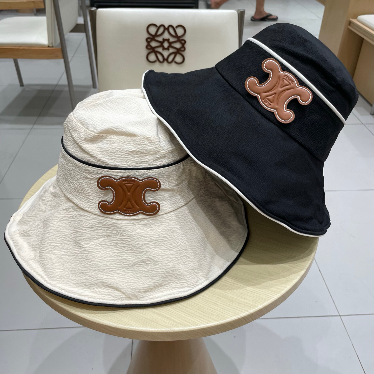  塞琳Celine2025新款渔夫帽女夏季大帽檐遮阳防晒帽子遮脸防紫外线海边太阳帽