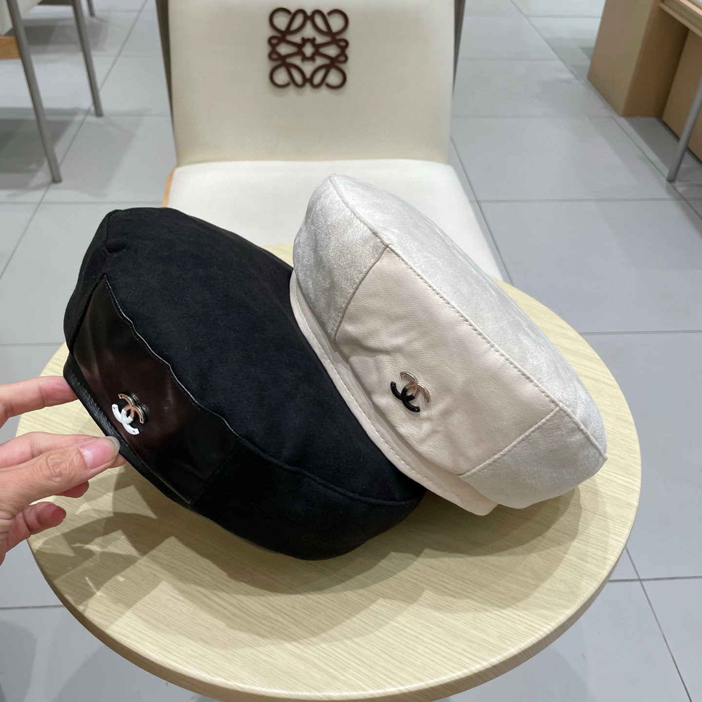  chanel香奈儿小蝴蝶结贝雷帽女春夏韩系时尚画家帽英伦气质复古百搭网红帽子潮